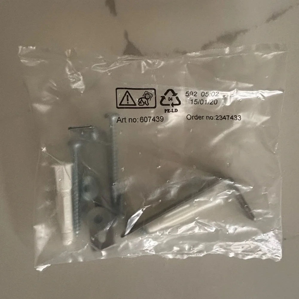 IKEA 329300 Wall Anchor Kit Anti Tip Safety Brackets, 3 Sealed HEMNES